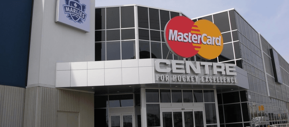 The entrance of the MasterCard Centre